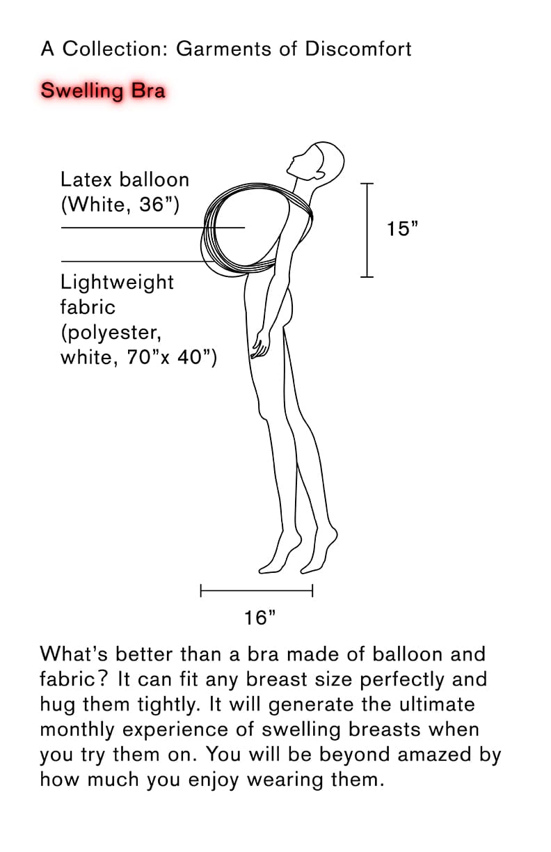 Swelling Bra - Technical Drawing